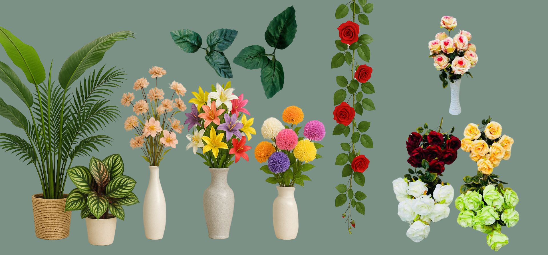 Wow Phulwari Artificial Plant Collection - Elegant Interior Display