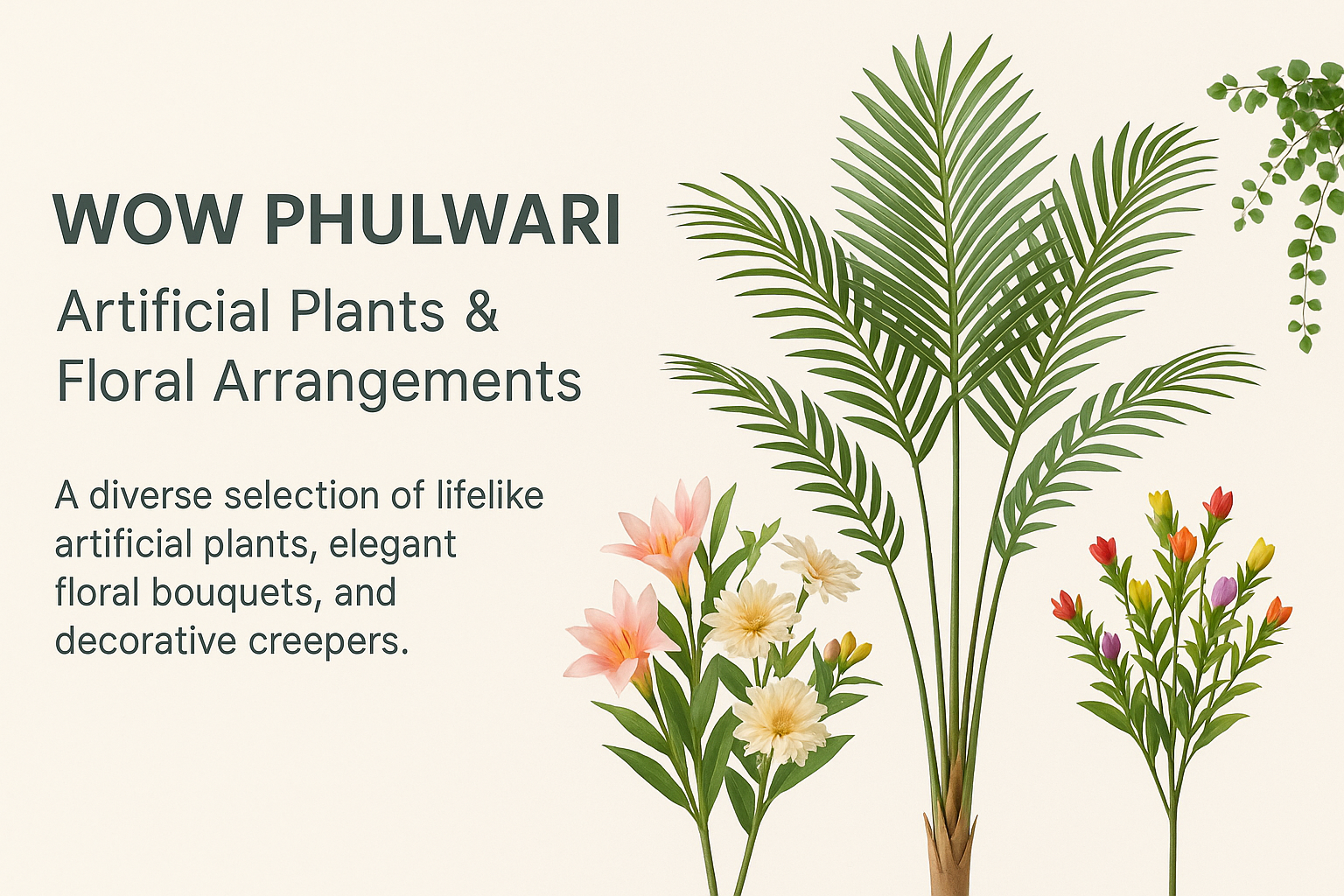 Wow Phulwari Creepers and Leaves Decor Collection Banner
