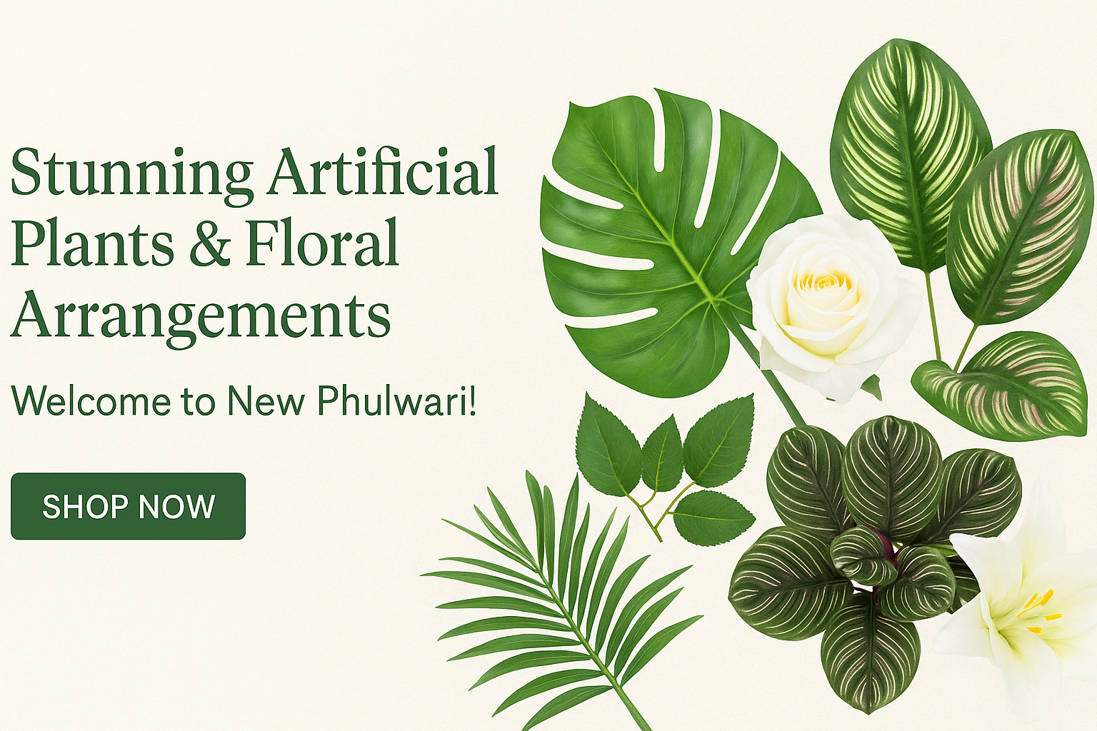 Wow Phulwari Artificial Flower Bouquets Promotional Banner